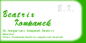 beatrix kompanek business card